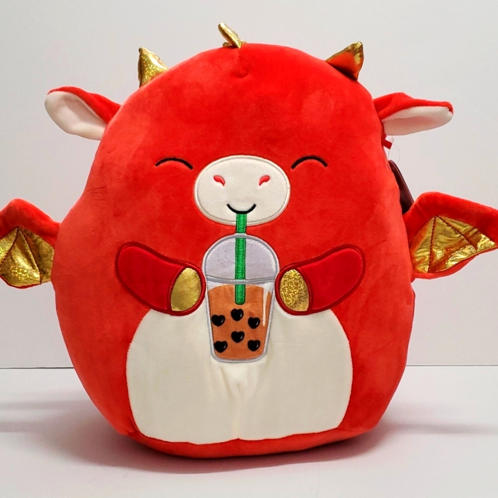 Baiden The Dragon with Boba Squishmallow 12" Valentine’s 2021 BNWT